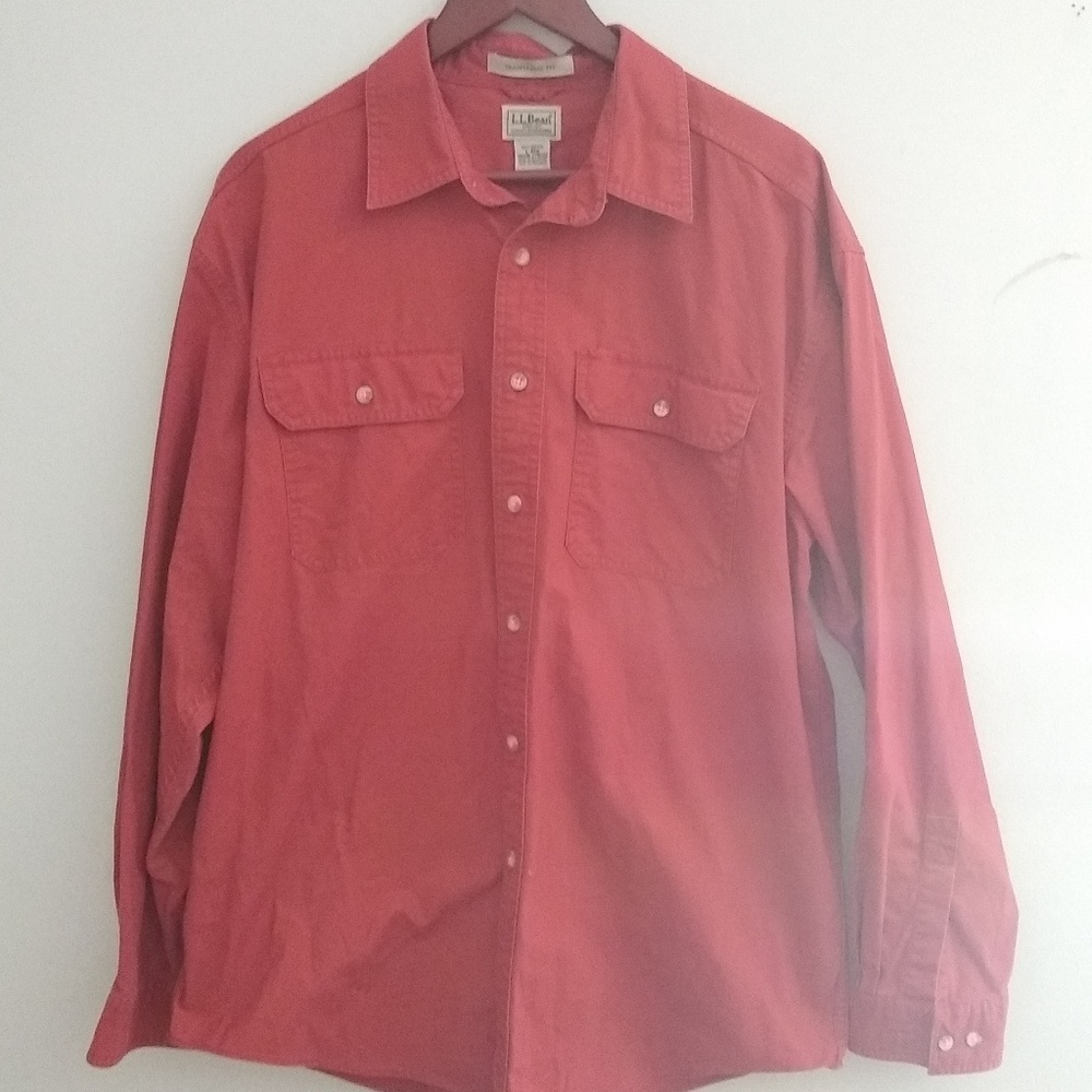 Men's LL Bean Long Sleeve Button Up